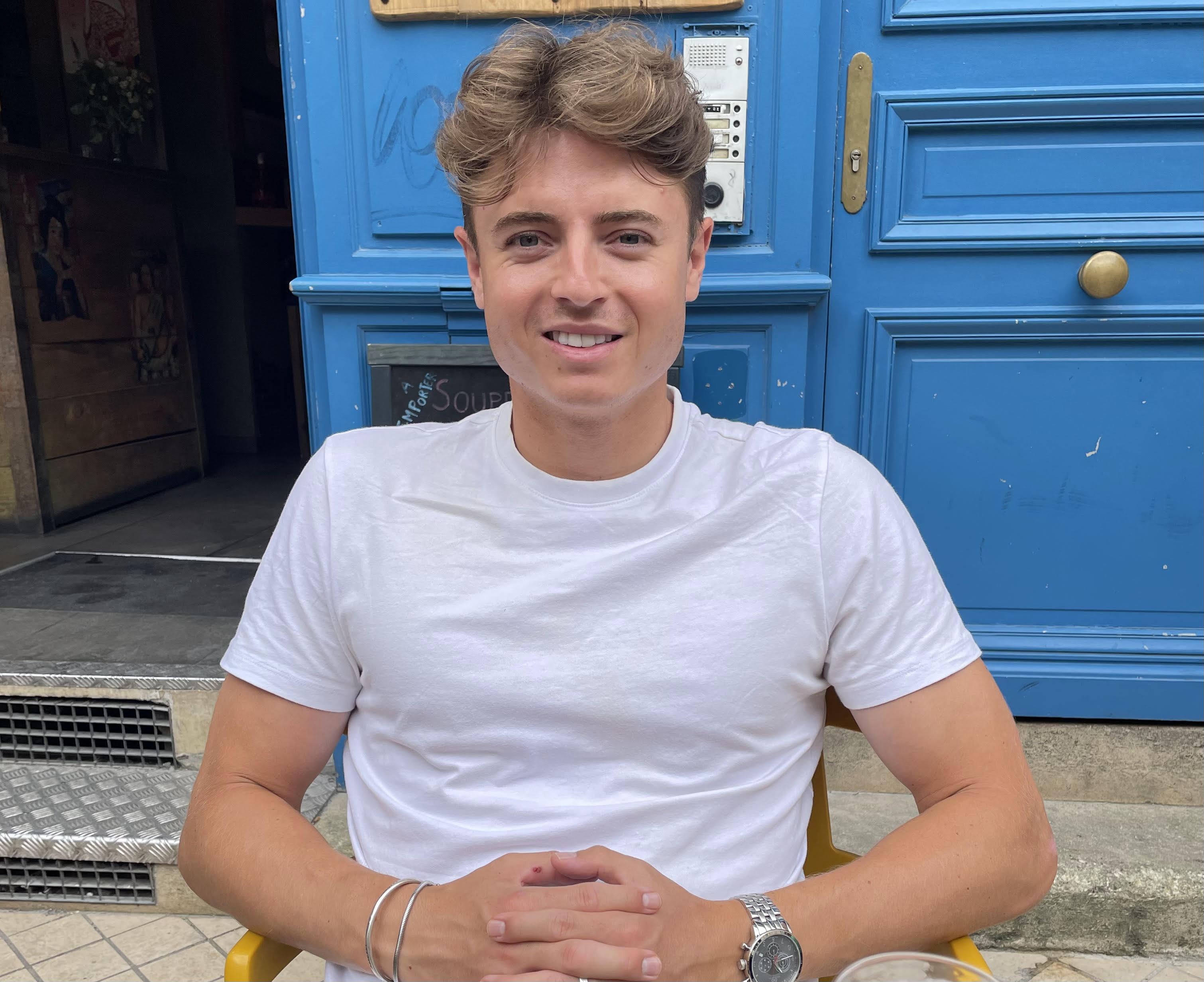 Jordan smiling at camera