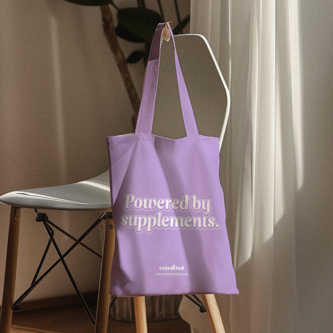 Powered By Supplements Tote Bag