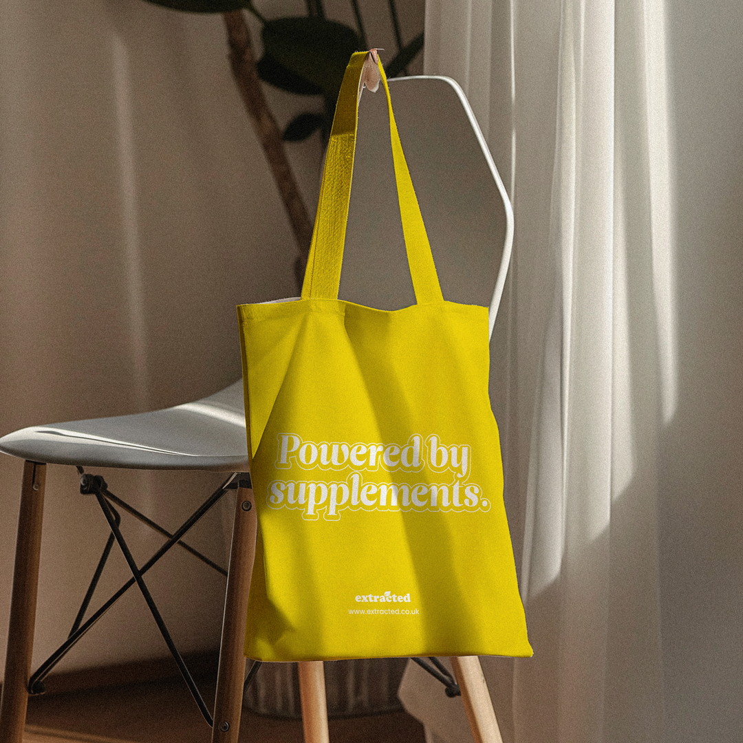 Powered By Supplements Tote Bag