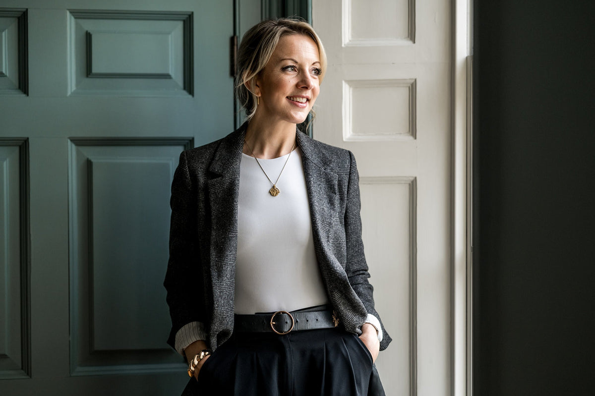 A woman looking out of the window 