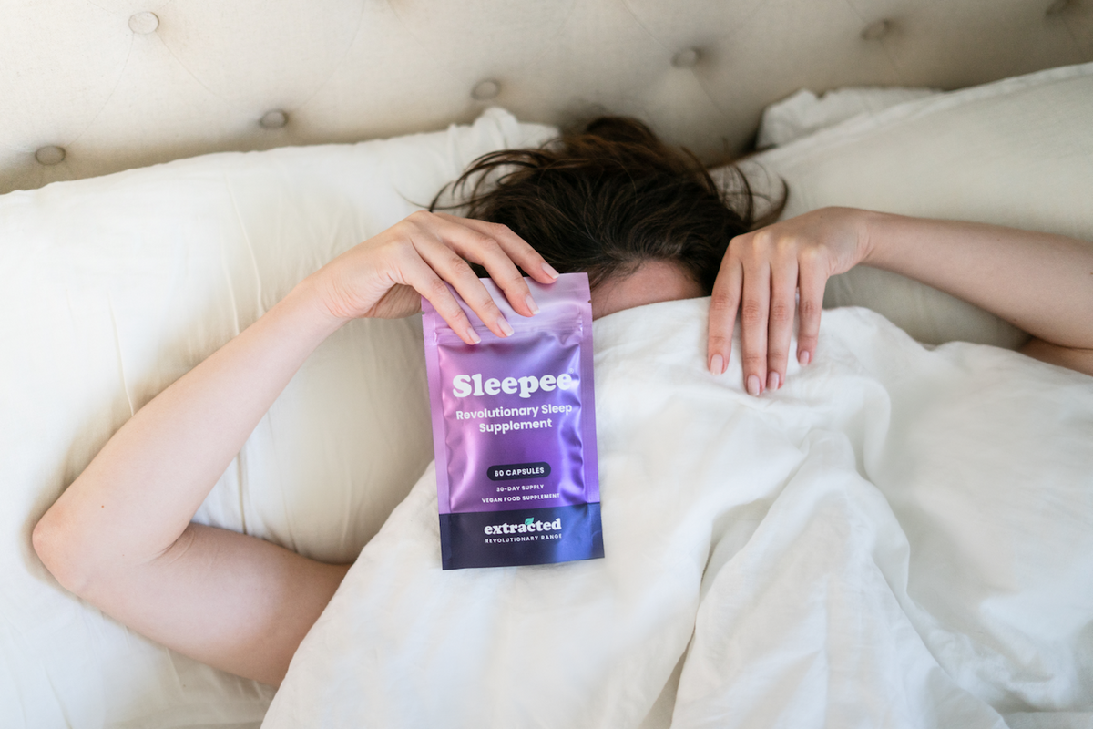 A woman sleeping in the daytime with an eye mask