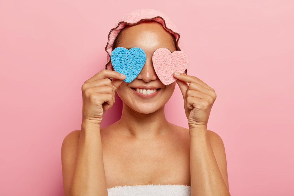 Rachel at her kitchen table with a smoothie